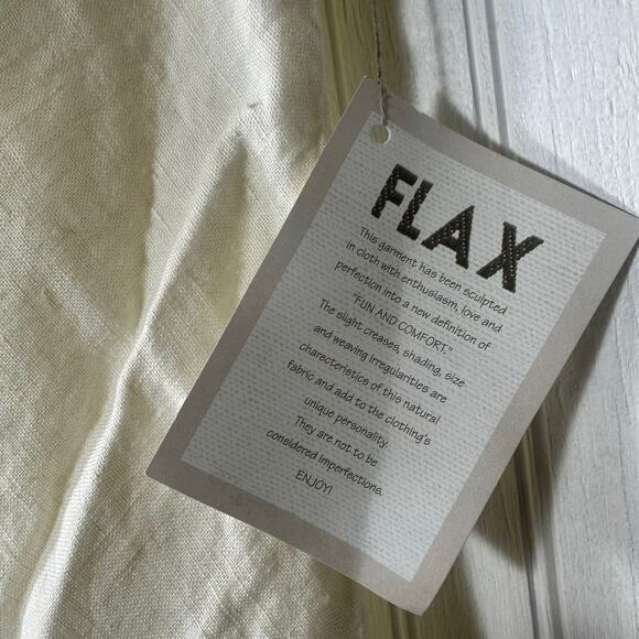 Flax Linen Bias V Neck Tank Top NEW - Picture 4 of 7